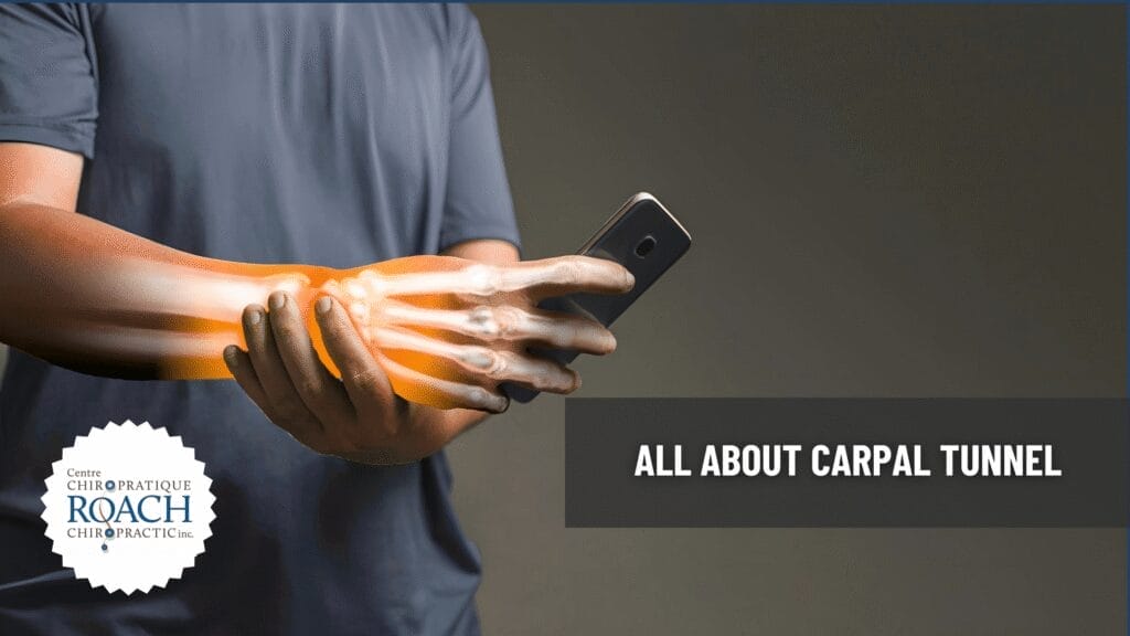 All About Carpal Tunnel 2 a person holding their wrist in pain, experiencing carpal tunnel syndrome