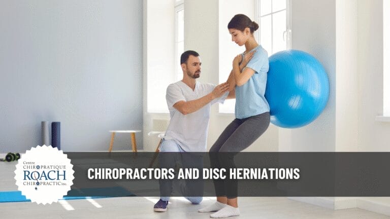 chiropractor helping a patient prepare for low impact herniated disc exercises