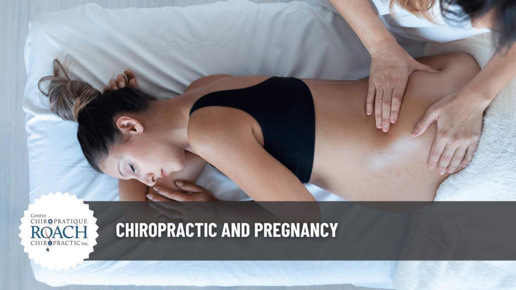 Chiropractic and Pregnancy 1 a pregnant woman lying on a table receiving chiropractic care