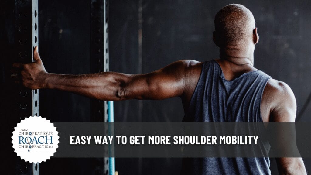 Easy Way To Get More Shoulder Mobility 2 man doing a shoulder stretch