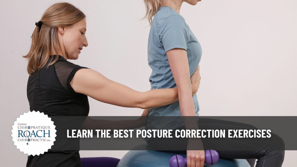 a chiropractor performing posture correction techniques on a patient