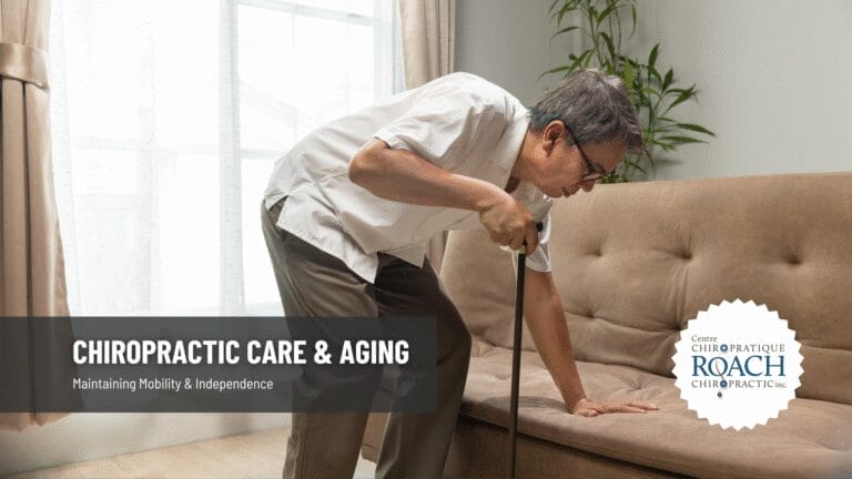 Chiropractic Care & Aging: Maintaining Mobility & Independence 8 a man holding a cane about to sit on a couch