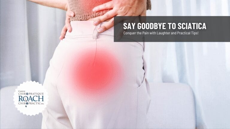 a woman holding her lower back with sciatica pain