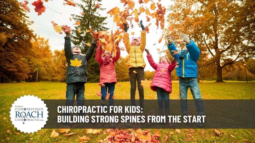 Chiropractic for Kids: Building Strong Spines from the Start 2 a group of kids in various bright outdoor fall clothing raising their hands up in the air, enjoying healthy lives