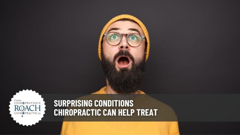 a man in a yellow shirt and beanie looking shocked about the various conditions chiropractic care can help with aside from back pain